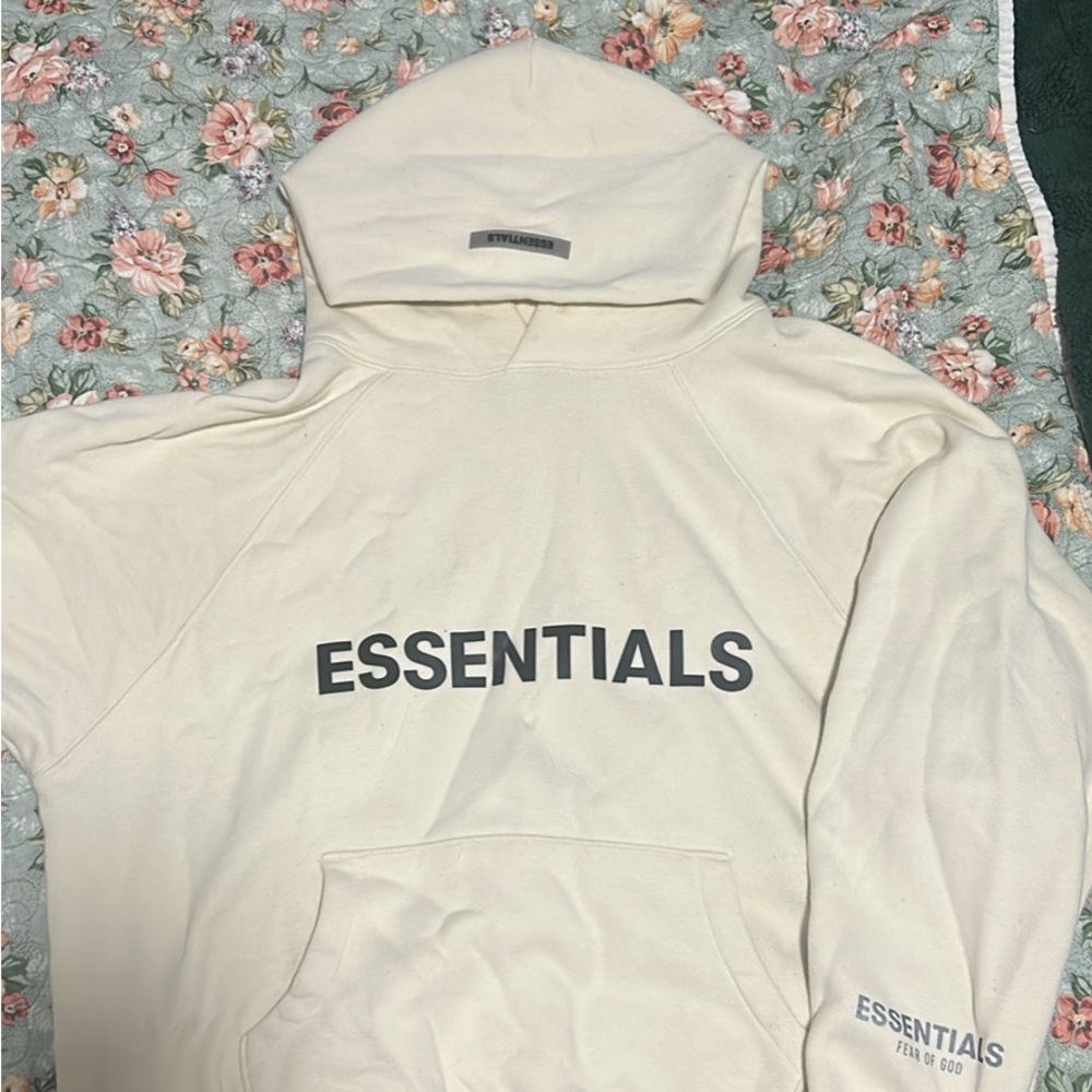Essentials Off-White Fleece Hoodie